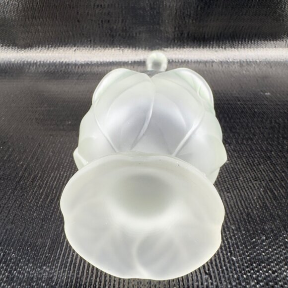 Viking Glass Swung Vase with Frosted Cabbage Base 12inch Clear Glass Vase Vessel - Picture 12 of 16